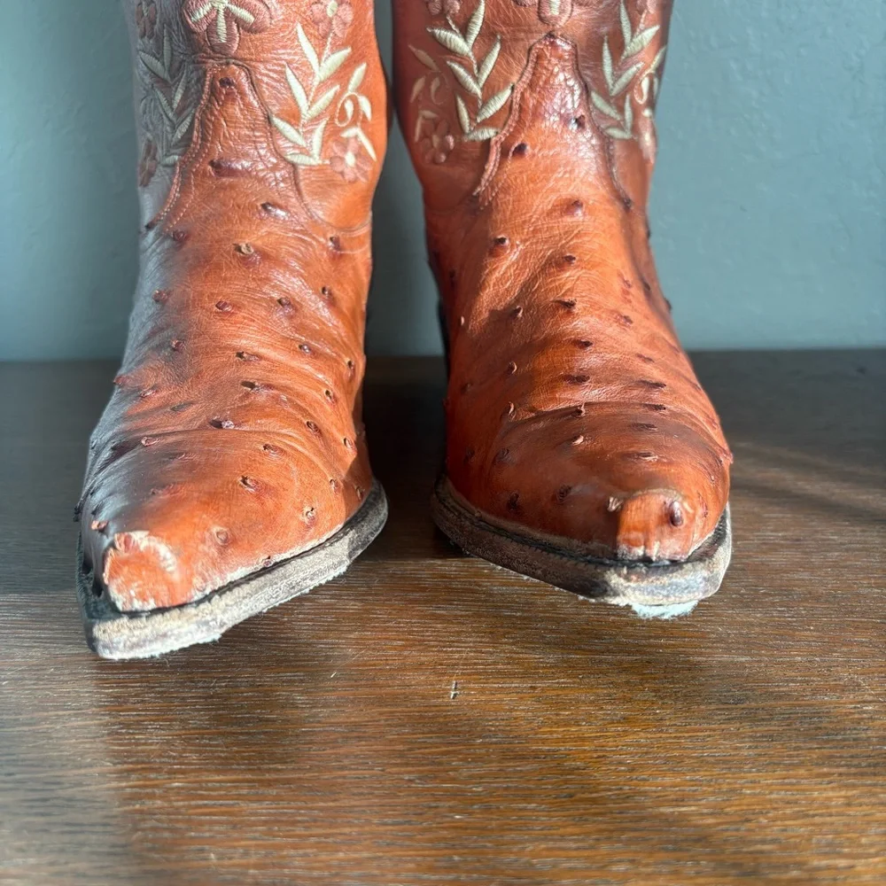 Tony Lama Signature Series Ostrich Leather Western Boots – Women’s 9B - Picture 8 of 16